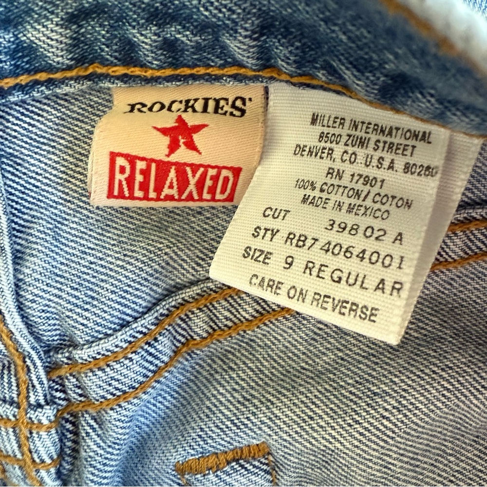 Vintage Rockies High Rise Relaxed Medium Wash Straight Leg Jeans - Picture 12 of 12